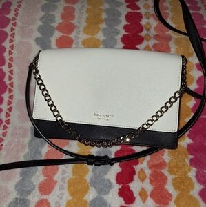 Kate Spade White and Black Crossbody Bag